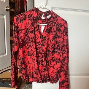 Floral Red Women's Top
